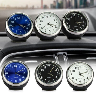 £6.41 • Buy Pocket Mini Car Dashboard Analog Time Clock Luminous Quartz Watch Auto Universal