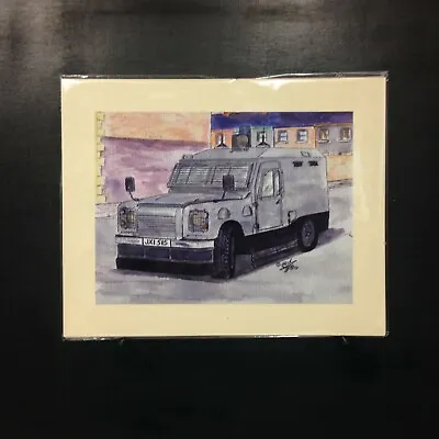 Armoured Simba  Landrover Royal Ulster Constabulary N. Ireland Print • £8