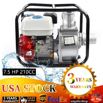 4 Stroke 7.5HP Gasoline Water Pump 3  Portable Gas-Powered Semi-Trash Water Pump • $162.45
