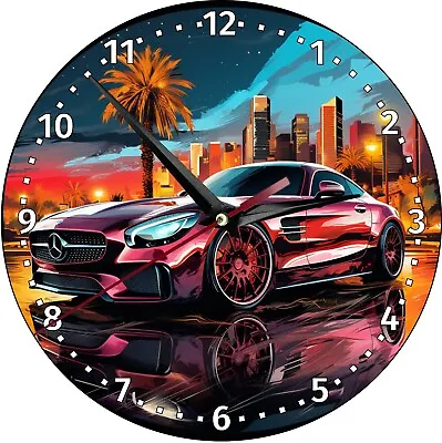 Mercedes AMG MDF Wall Clocks With Print • $24.99