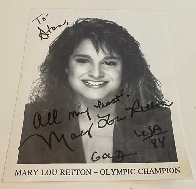 Mary Lou Retton Photo Hand Signed Autographed Olympic Gold Gymnast 1984 Medalist • $25