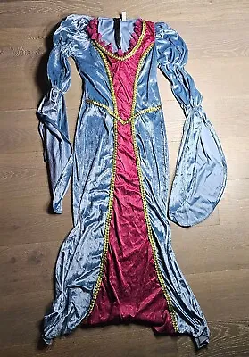 Renaissance Dress Costume Medium Blue Size 6-8 Midieval CostumesUSA I5c • $23.99