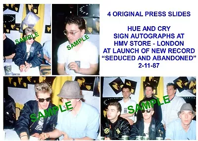 Rare 4 Original Press Slides Hue & Cry Hmv Store London Seduced & Abandoned 1987 • £9.99