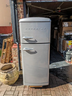 £200 • Buy Hotpoint Retro Grey Small Medium Kitchen 2 Door Freestanding Fridge Freezer
