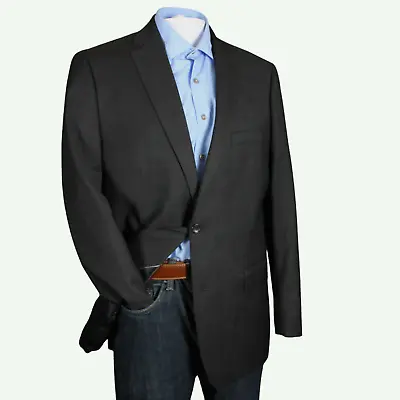 44R Marc Anthony Mens 2 Button Wool Blazer Sport Coat Jacket Solid Gray • $38.66