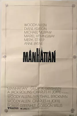 MANHATTAN Original One Sheet Movie Poster - 1979 - WOODY ALLEN • $295