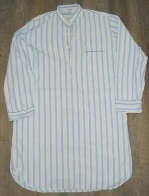 Mens JOSEPH TURNER British Long Nightshirt Stripe Pajama Top Vintage Cotton • $39