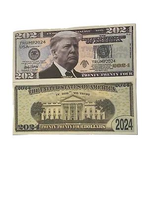 Re-Elect Trump 2024 Dollar Bill Play Money Novelty Note 10 Bills + FREE SLEEVE • $6.85