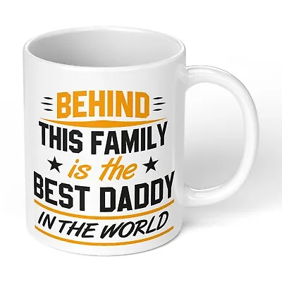 Fathers Day Mug Dad Daddy Christmas Birthday Gift Present Coffee Behind Family • £7.49