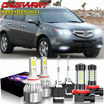 For Acura MDX 2007-2013 - 6000K LED HID Headlight + Fog Light 6x Bulbs Combo Kit • $36.99