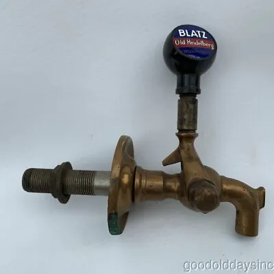 Vintage Blatz Beer Tap Handle W/ Brass Spigot Tap Faucet Old Heidelberg  • $345