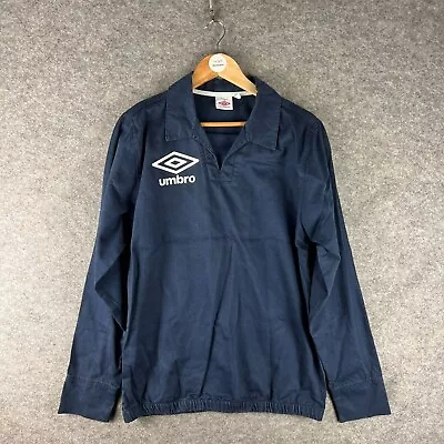 Vintage Umbro Sweatshirt Mens Medium Blue Drill Top Gallagher 90s Maine Road • £49.99