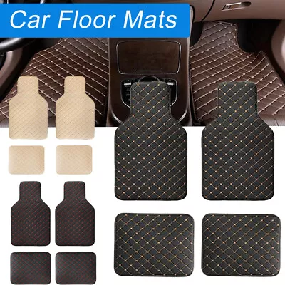 4Pcs Car Floor Mats Front&Back PU Leather Carpets Waterproof  For Mercedes-Benz • $21.55