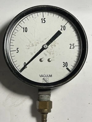 $11 • Buy Ashcroft Vacuum Gauge 0-30 Hg 1/4  NPT Lower Mount