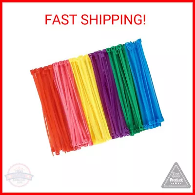 600pcs (100 Per Color) Small Colored Zip Ties 4 Inch Multi-Color Zip Wire Tie Fo • $13.99