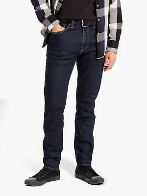 Genuine Levis 512 Slim Taper Fit Stretch Mens Dark Blue Indigo WASH Jeans • £34.99