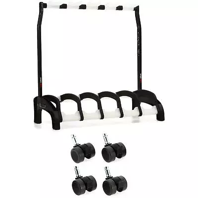 K&M 17525 Guardian 5 Electric Guitar Stand And 4 Casters - Black With • $303.98