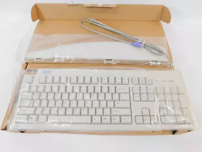 IBM KB-9910 37L2514 Vintage Mechanical Clicky White Keyboard W/ Palmrest (NOS) • £57.91