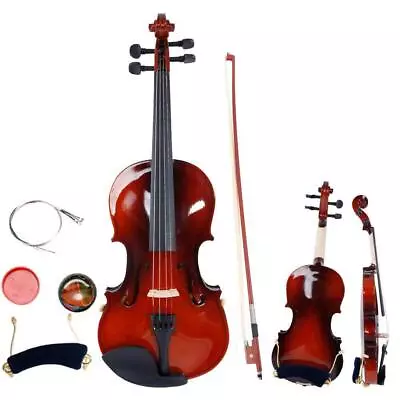 $44.14 • Buy Hot 4/4 Maple Wood Acoustic Violin W/Case + Bow + Rosin + Strings High Quality