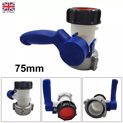 IBC Tank Butterfly Valve Water Container Adapter Tap Corrosion Protection 75mm • £14.99