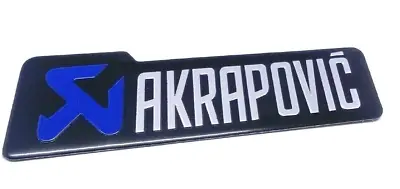 2pcsAKRAPOVIC Exhaust Sticker Heat Proof 100mm Aluminium Decal Motorcycle - BLUE • $7.51