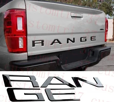 $18.88 • Buy Raised Tailgate Inserts Letters EMBLEM For Ranger 2019-2023 (Gloss Black)