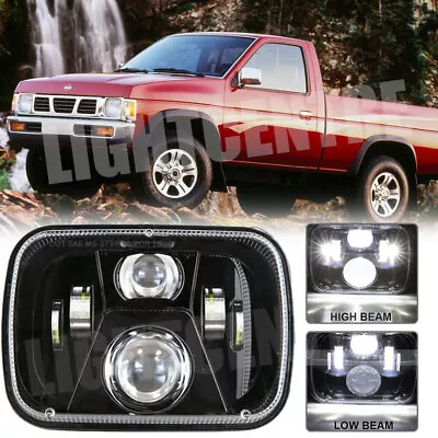 5x7'' 7x6''inch LED Headlights Hi-Lo Beam For Nissan Pickup Hardbody D21 NX • $27.54