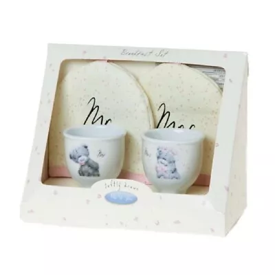 £13.99 • Buy Me To You Tatty Teddy Mr & Mrs Wedding Breakfast Set - 2 Egg Cup And Covers