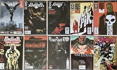 Punisher 10 Issue Bundle Marvel Includes 3 First Issues Cover Variant Vgc • £22