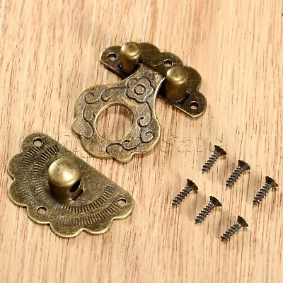 Decorative Europe Vintage Style Jewelry Box Latch Hasp Case Cabinet Lock Clasp • $4.17