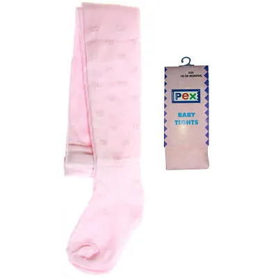 £5 • Buy 3mths - 5yrs PEX Baby Girls Pink Tights Bows Pattern High Quality Winter Warm