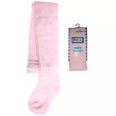 £5 • Buy 3mths - 5yrs PEX Baby Girls Pink Tights Bows Pattern High Quality Winter Warm