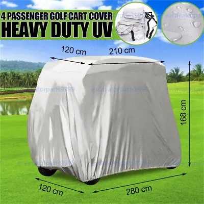 4 Passenger Seater Golf Cart Storage Car Cover Fits EZ GO Club Car Yamaha Taupe • $42.65