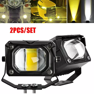 2pcs 3  100W Motocycle LED Spot Light Fog Lamp White Yellow For ATV UTV Off-Road • $67.40