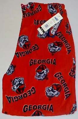 Georgia Bulldogs Mens Sleep Lounge Pajamas Fleece Pants  L  34=36   Nwt  Red • $29.99