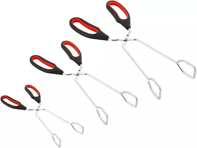 $12.06 • Buy 3 Pack Stainless Steel Scissor Tongs, Kitchen Tongs For Cooking Food Tongs BBQ