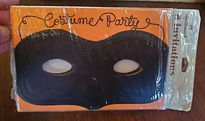 Vintage Hallmark Halloween COSTUME  PARTY Invitations Envelopes Black Mask NOS • $14.99