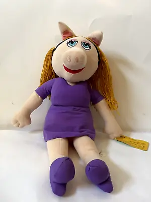 Toy Factory The Muppets Miss Piggy Plush Purple Dress Yarn Hair 2007 With Tags • $10.46