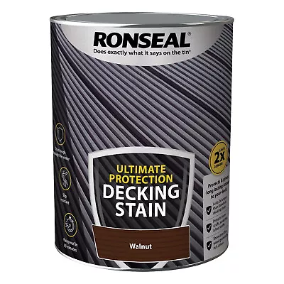 Ronseal Ultimate Protection Decking Stain 5L Various Colours Tough Wood Paint • £42.99