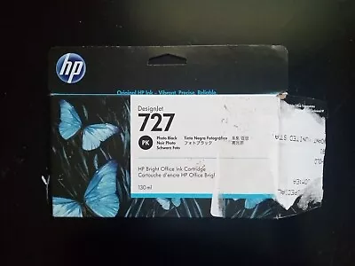 Genuine HP 727 DesignJet Ink Cartridge Photo Black 130mL Dec 2024 Open Box • $25