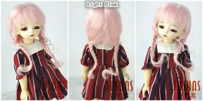 D2033B Cute Mohair BJD Wigs Lati OB11YOSD MSD SD Blythe Doll Hair Two Effects • $26.99