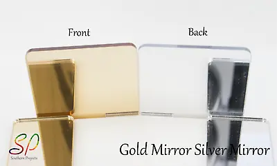 Double Sided Gold Mirror With Silver Mirror Back 3mm  Acrylic Mirror • £6.53