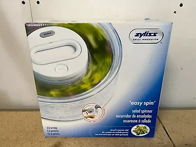 Zyliss Easy Spin Salad Spinner - White - Pull Cord • $29.99