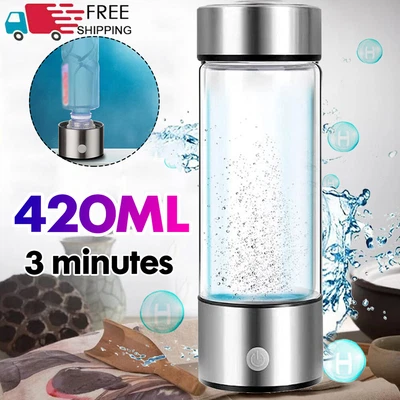 $36.94 • Buy 420ML Water Bottle Hydrogen Rich Generator Ionizer Antioxidants Maker Water Cup