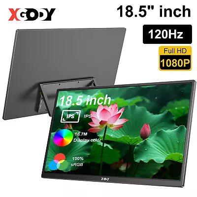 XGODY Portable 1080P Monitor 120Hz 18.5  USB C HDMI For Laptop Mac PC 100% SRGB • $209.99