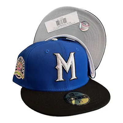 New Era Milwaukee Brewers 59FIFTY Hat Cap County Stadium Side Patch 7 5/8 • $44.94