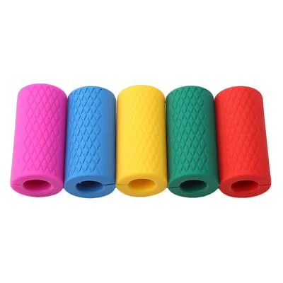 Barbell Grips Fat Silicone Arm Wrap Bar Dumbbell Grip Home Gym Accessories SK • $21.58