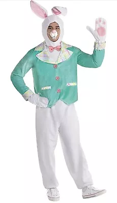 Suit Yourself Easter BUNNY RABBIT COSTUME Hood Jacket Pants Gloves & Nose Adult • $24.99