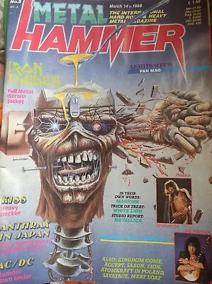 Metal Hammer Magazine  March 1988 With Poster • £4.99