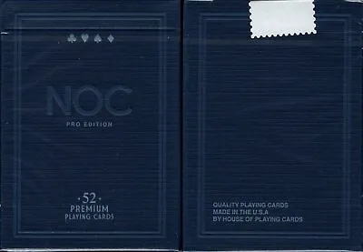 NOC Pro Navy Blue Marked Playing Cards Poker Size Deck USPCC Custom Limited New • $12.99